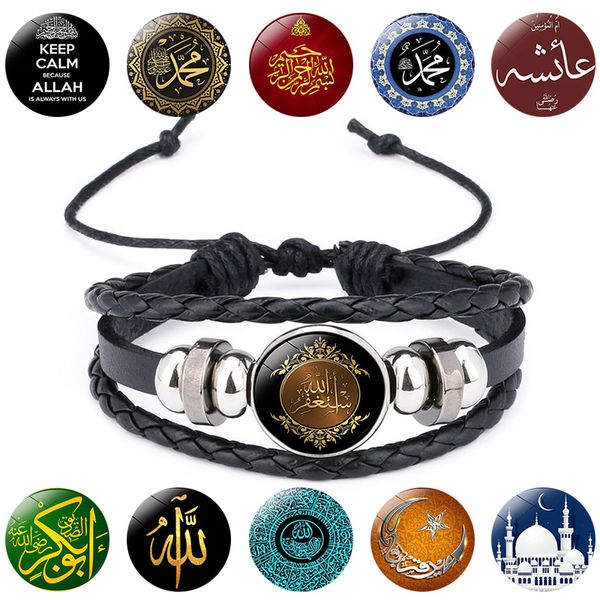 fashion time gem leather beads bracelets men women handmade rope multilayered bracelet religious arabic islam muslim jewelry, Golden;silver
fashion time gem leather beads bracelets men women handmade rope multilayered bracelet religious arabic islam muslim jewelry, Golden;silver