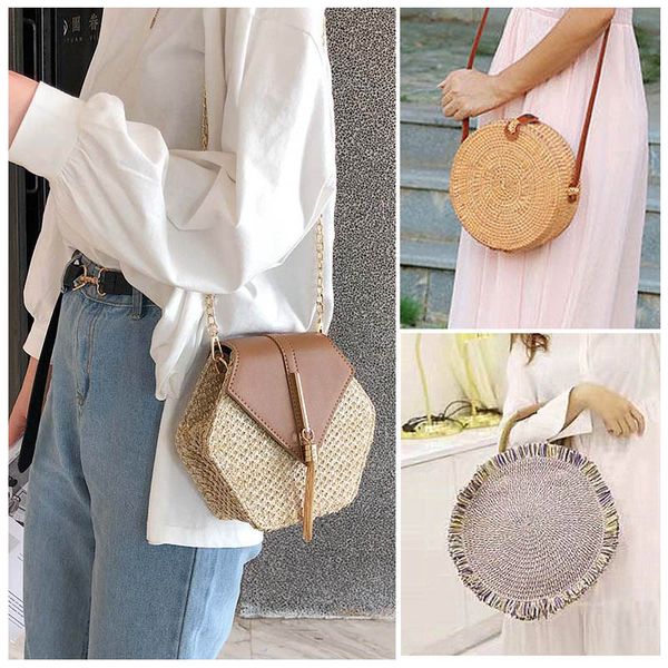 handmade woven beach circle bohemia shoulder small bags for women 2019 new women straw handbag female summer rattan bag
handmade woven beach circle bohemia shoulder small bags for women 2019 new women straw handbag female summer rattan bag