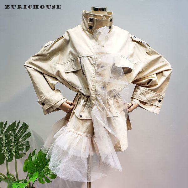 zurichouse 2020 women trench fashion mesh stitching high waist drawstring windbreaker spring elegant coat female, Tan;black
zurichouse 2020 women trench fashion mesh stitching high waist drawstring windbreaker spring elegant coat female, Tan;black