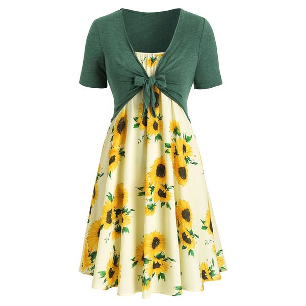 two piece set women green pink yellow s-5xl plus size 19 new summer short sleeve and sunflower print sling dress sets cx853, White
two piece set women green pink yellow s-5xl plus size 19 new summer short sleeve and sunflower print sling dress sets cx853, White
