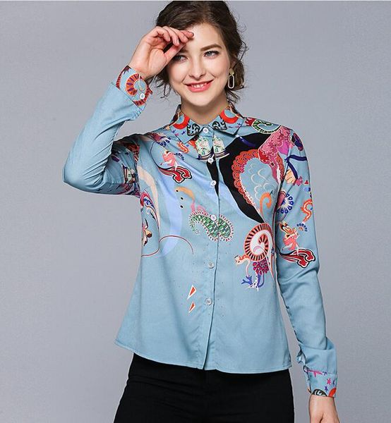 2020 ol style blue women blouse flora bird printed women rayon blouses long sleeve summer shirts lapel neck fashion ladies shirts, White
2020 ol style blue women blouse flora bird printed women rayon blouses long sleeve summer shirts lapel neck fashion ladies shirts, White