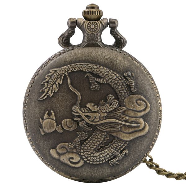 bronze retro chinese dragon design quartz fob pocket watch with necklace chain reloj de bolsillo, Slivery;golden
bronze retro chinese dragon design quartz fob pocket watch with necklace chain reloj de bolsillo, Slivery;golden