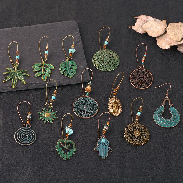 copper green leaf ethnic dangle earrings boho round hollow drop earrings women earrings jewelry for party gifts wholesale, Silver
copper green leaf ethnic dangle earrings boho round hollow drop earrings women earrings jewelry for party gifts wholesale, Silver