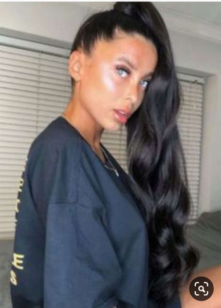 celebrity wrap around wavy curly pony tail brazilian remy 1pcs 160g ponytail hairpiece drawstring ponytail extension clip in/on black brown
celebrity wrap around wavy curly pony tail brazilian remy 1pcs 160g ponytail hairpiece drawstring ponytail extension clip in/on black brown