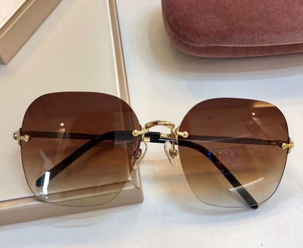 rimless gold oversize sunglasses brown shaded lens 59mm sun glasses women fashion sunglasses new with box, White;black
rimless gold oversize sunglasses brown shaded lens 59mm sun glasses women fashion sunglasses new with box, White;black