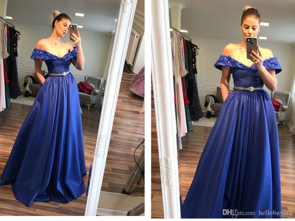 a line royal blue satin long prom dresses online evening wear bridesmaid dresses 2018 elegant sweet 16 dresses with belt, Black
a line royal blue satin long prom dresses online evening wear bridesmaid dresses 2018 elegant sweet 16 dresses with belt, Black