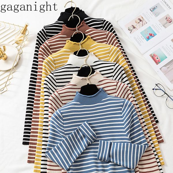 gaganight striped women winter autumn warm sweater slim elastic turtleneck pullovers knitted jumper pull femme thick korean, White;black
gaganight striped women winter autumn warm sweater slim elastic turtleneck pullovers knitted jumper pull femme thick korean, White;black