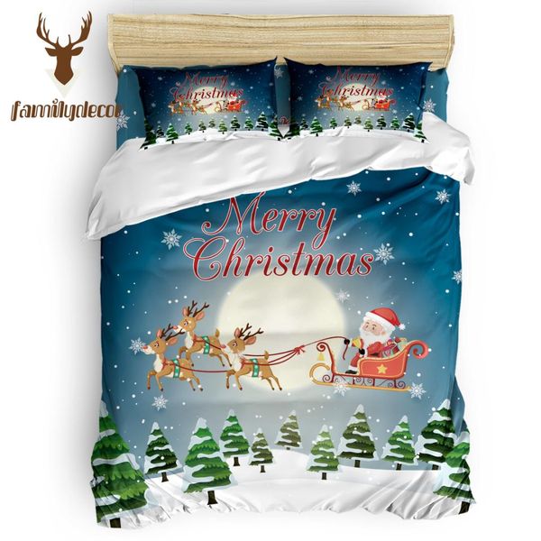 family decor merry christmas quilt bedding set forefather's day april fool's day polyester fabric comforter sets flat sheet bed