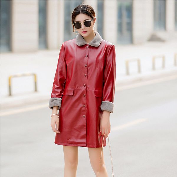 women's korean short red large size faux leather jacket coat 2019 autumn winter outerwear short windbreaker clothes 6xl, Black
women's korean short red large size faux leather jacket coat 2019 autumn winter outerwear short windbreaker clothes 6xl, Black