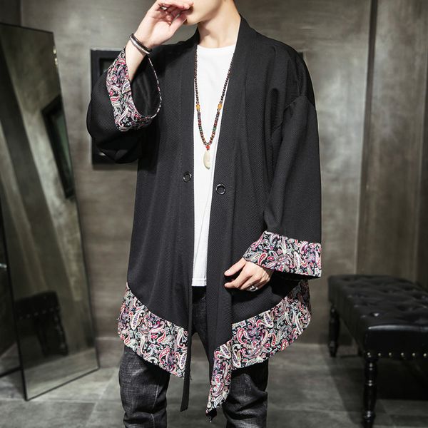 2019 autumn new style men chinese-style chinese clothing mantle coat knit loose-fit mid-length joint contrast color trench coat, Tan;black
2019 autumn new style men chinese-style chinese clothing mantle coat knit loose-fit mid-length joint contrast color trench coat, Tan;black