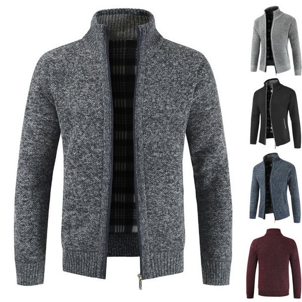 oeak men's casual slim full zip thick knitted cardigan sweaters with pockets 2019 new fashion men's classic zip coat, White;black
oeak men's casual slim full zip thick knitted cardigan sweaters with pockets 2019 new fashion men's classic zip coat, White;black