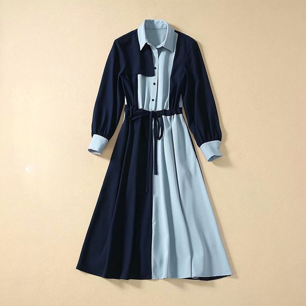 fashion 2019 designer runway dress women's long sleeve color block shirt dress, Black;gray
fashion 2019 designer runway dress women's long sleeve color block shirt dress, Black;gray