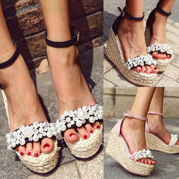 women shoes platform sandals peep toe wedges platforms wedding ankle buckles pearl crystal sandals sandalias dropshipping ##0, Black
women shoes platform sandals peep toe wedges platforms wedding ankle buckles pearl crystal sandals sandalias dropshipping ##0, Black