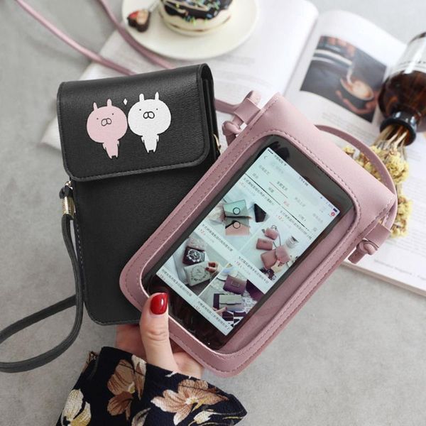 mini mobile phone bag with back side clear touching screen window leather bag rear transparent touch screen shoulder bags bolso
mini mobile phone bag with back side clear touching screen window leather bag rear transparent touch screen shoulder bags bolso