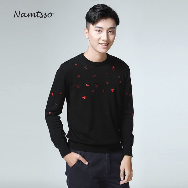 100% cotton sweater men's 2018 winter embroidered colored cotton long sleeve solid color thick sweater slim bottoming shirt 862, White;black
100% cotton sweater men's 2018 winter embroidered colored cotton long sleeve solid color thick sweater slim bottoming shirt 862, White;black