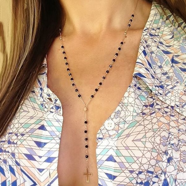long tassel cross pendant necklaces women jewelry sweater rosary beads necklace choker chain lock necklace collar largo cuentas, Silver
long tassel cross pendant necklaces women jewelry sweater rosary beads necklace choker chain lock necklace collar largo cuentas, Silver