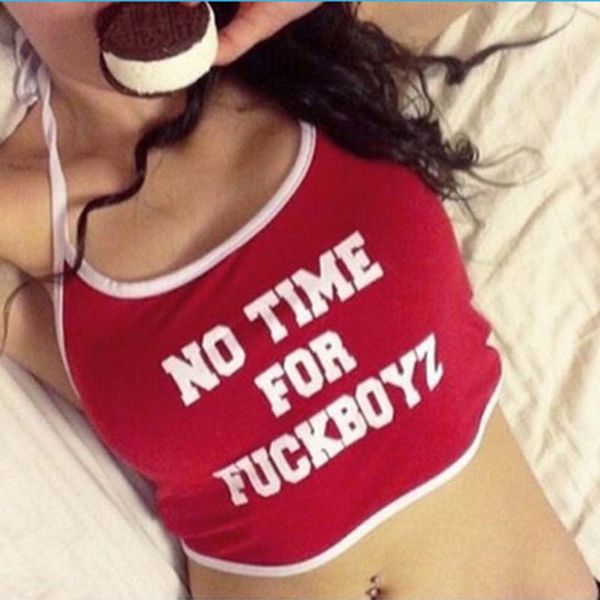 2020 summer modis women crop no time for fuckboy letter printed sleeveless halter tank crop short vest, White
2020 summer modis women crop no time for fuckboy letter printed sleeveless halter tank crop short vest, White
