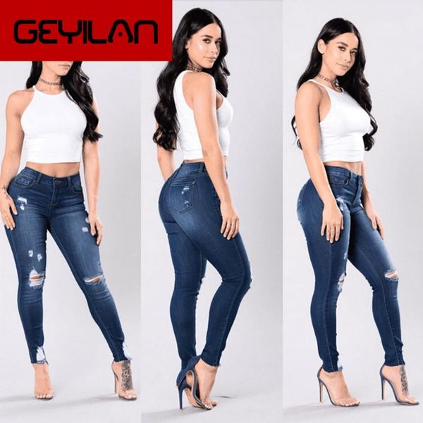 2019 ladies jeans fashion women jeans denim hole female mid waist stretch slim pencil pants l318, Blue
2019 ladies jeans fashion women jeans denim hole female mid waist stretch slim pencil pants l318, Blue