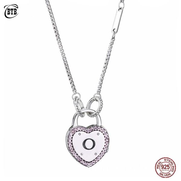 authentic 925 sterling silver heart lock your promise necklace with natural zircon for women charm diy jewelry 
authentic 925 sterling silver heart lock your promise necklace with natural zircon for women charm diy jewelry
