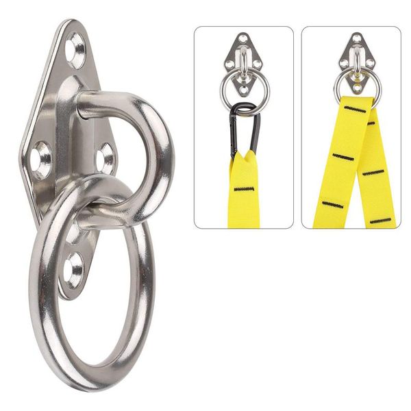 80mmx50mm mounting hook for wall or ceiling with round ring stainless steel - bracket / attachment for sling trainer, hammock
80mmx50mm mounting hook for wall or ceiling with round ring stainless steel - bracket / attachment for sling trainer, hammock
