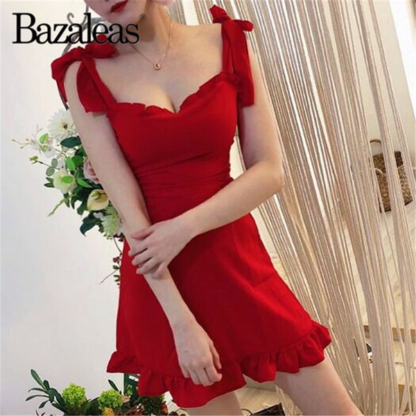 bazaleas 2019 vintage summer dress strapless shoulder bow tie women dresses ruffles mini dresses fashion slim vestido basic, Black;gray
bazaleas 2019 vintage summer dress strapless shoulder bow tie women dresses ruffles mini dresses fashion slim vestido basic, Black;gray