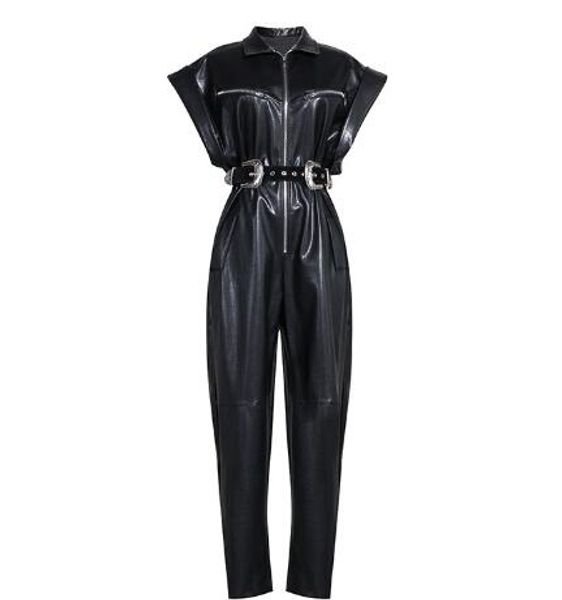 pu leather biker style jumpsuits for women lapel collar short sleeve high waist with sashes jumpsuit female clothes, Black;white
pu leather biker style jumpsuits for women lapel collar short sleeve high waist with sashes jumpsuit female clothes, Black;white