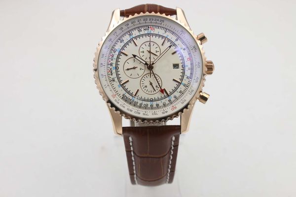 man automatic watch brown leather white dial 46mm gold case 1884 six pin multi function calendar, Slivery;brown
man automatic watch brown leather white dial 46mm gold case 1884 six pin multi function calendar, Slivery;brown