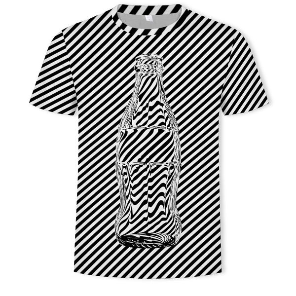 mens designer striped glass bottle digital printing 3d printing t-shirt street youth short sleeve, White;black
mens designer striped glass bottle digital printing 3d printing t-shirt street youth short sleeve, White;black