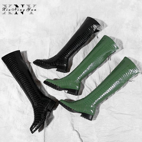 xiuningyan women boots solid cow leather knee-high winter boots warm wool fur thick heel round toe shoes, Black
xiuningyan women boots solid cow leather knee-high winter boots warm wool fur thick heel round toe shoes, Black