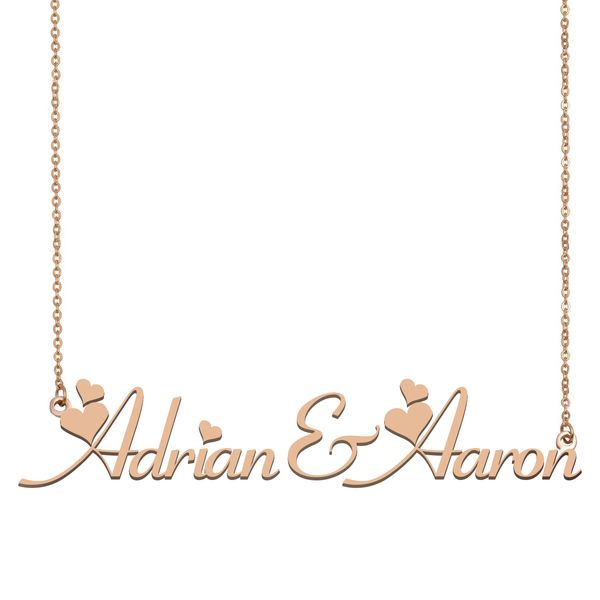 adrian&aaron name necklace pendant women girls birthday gift custom nameplate children friends jewelry 18k gold plated stainless steel, Silver 
adrian&aaron name necklace pendant women girls birthday gift custom nameplate children friends jewelry 18k gold plated stainless steel, Silver