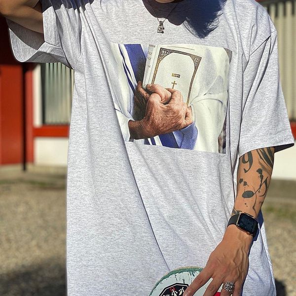 verified 19fw bible tee bible cross printed loose bf wind round neck short sleeve women couple t-shirt men, Red
verified 19fw bible tee bible cross printed loose bf wind round neck short sleeve women couple t-shirt men, Red