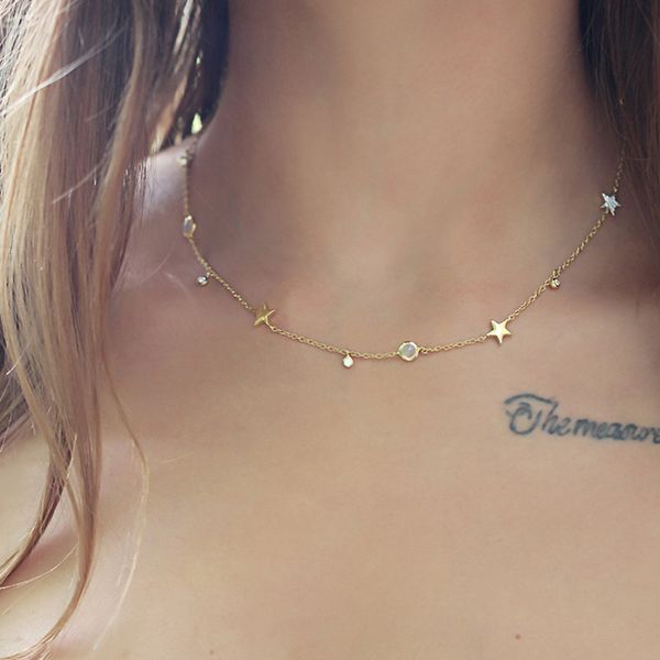 silvology 925 sterling silver round bead zircon star necklace gold mini romantic texture elegant female choker jewelry necklace
silvology 925 sterling silver round bead zircon star necklace gold mini romantic texture elegant female choker jewelry necklace