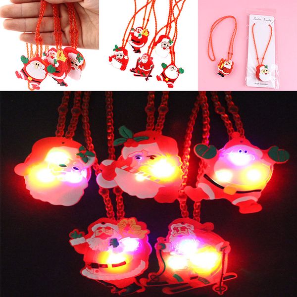 led christmas light up flashing necklace children kids glow up cartoon santa claus pendant party xmas dress decorations wx9-156
led christmas light up flashing necklace children kids glow up cartoon santa claus pendant party xmas dress decorations wx9-156