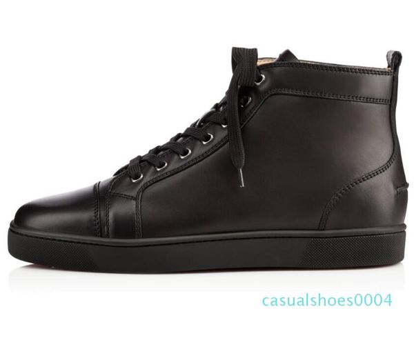 factory sale -- black,white leather men's flat high red bottom sneakers men famous brand leisure louisflats party wedding ac04
factory sale -- black,white leather men's flat high red bottom sneakers men famous brand leisure louisflats party wedding ac04