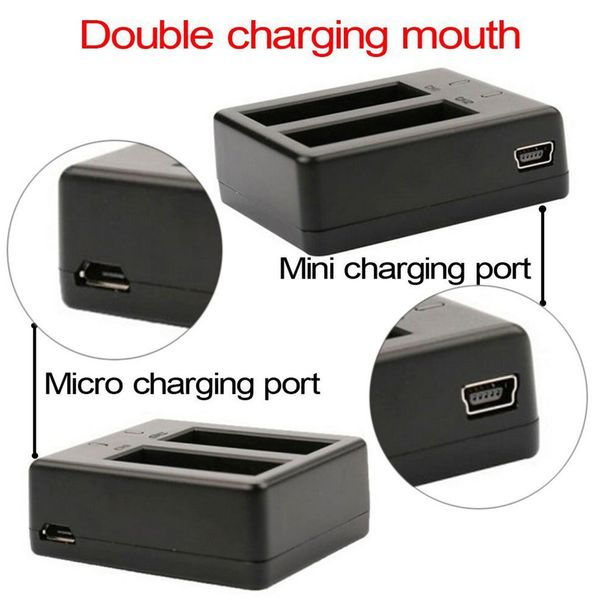 usb dual charger + 2 pcs rechargeable li-ion camera battery for eken h9 h9 pro sport action camera fashion
usb dual charger + 2 pcs rechargeable li-ion camera battery for eken h9 h9 pro sport action camera fashion