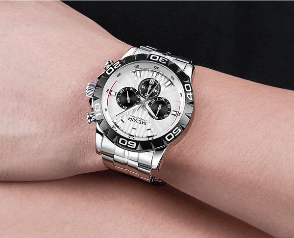 2019 new megir часы мужские светящиеся, gmt, декоративные, с календарем, многофункциональные бизнес-часы steel strip quartz watch 2087, Slivery;brown
2019 new megir часы мужские светящиеся, gmt, декоративные, с календарем, многофункциональные бизнес-часы steel strip quartz watch 2087, Slivery;brown