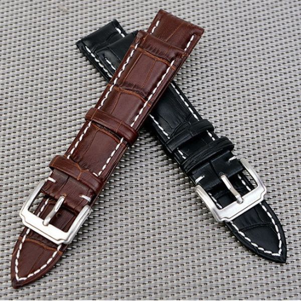 durable genuine leather watch band strap with stainless steel buckle 16mm 18mm 20mm 22mm watchband black brown white string
durable genuine leather watch band strap with stainless steel buckle 16mm 18mm 20mm 22mm watchband black brown white string