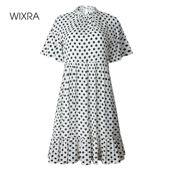 casual dresses wixra short sleeve dress womens clothing ruffles turtleneck elegant dot print 2021 summer, Black;gray
casual dresses wixra short sleeve dress womens clothing ruffles turtleneck elegant dot print 2021 summer, Black;gray