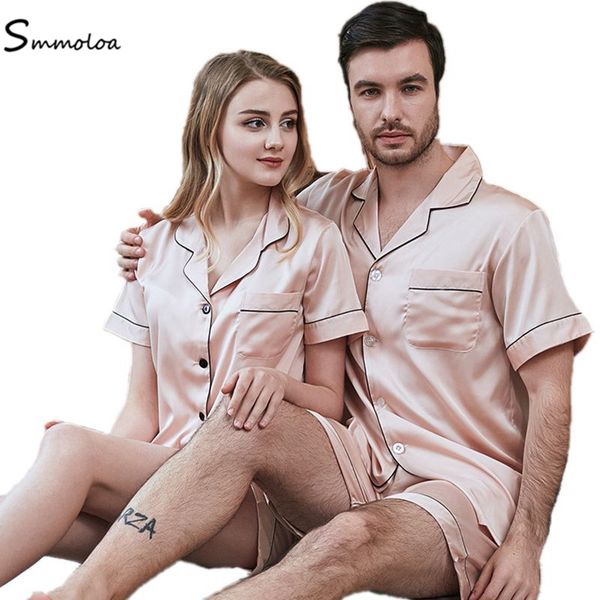smmoloa couple pyjamas sets men women short sleeve sleepwear soft silk satin pyjamas new arrival, Blue;gray
smmoloa couple pyjamas sets men women short sleeve sleepwear soft silk satin pyjamas new arrival, Blue;gray