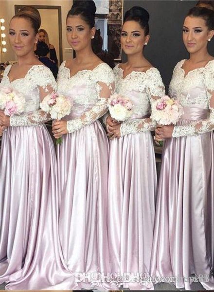 a line long sleeve v neck plus size blush pink bridesmaid dresses long images south africa maid of honor dresses 2019, White;pink
a line long sleeve v neck plus size blush pink bridesmaid dresses long images south africa maid of honor dresses 2019, White;pink