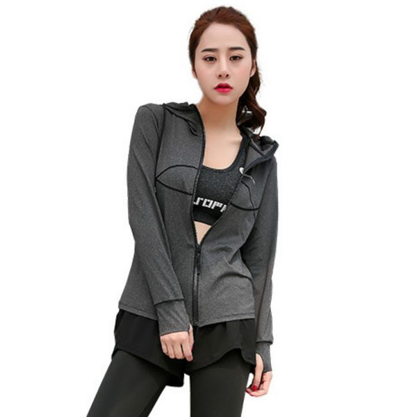 women long sleeve shirts sports yoga running zipper jacket fitness tracksuits training coat long sleeve sweatshirts with hoodies, White;red
women long sleeve shirts sports yoga running zipper jacket fitness tracksuits training coat long sleeve sweatshirts with hoodies, White;red