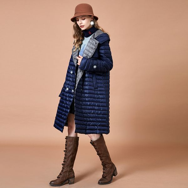 artka 2018 autumn and winter women striped long 90% white duck warm down coats double breasted thin hooded parkas yk10585d, Black
artka 2018 autumn and winter women striped long 90% white duck warm down coats double breasted thin hooded parkas yk10585d, Black