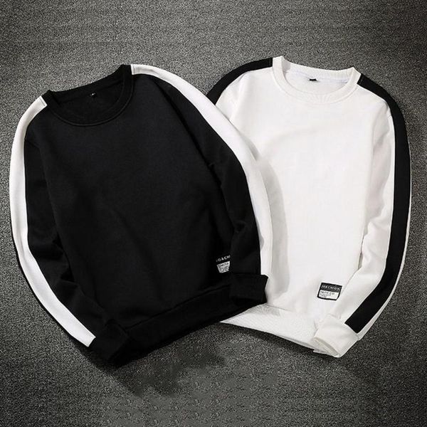 men's new style casual fashion patchwork o-neck long sleevesblouse hoodie black white solid men loose casual sweatshirts men
men's new style casual fashion patchwork o-neck long sleevesblouse hoodie black white solid men loose casual sweatshirts men