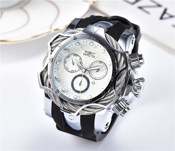 invicta watches mens sport watch new automatic date rubber strap white dial luxury wristwatch gift relogio esportivo, Slivery;brown
invicta watches mens sport watch new automatic date rubber strap white dial luxury wristwatch gift relogio esportivo, Slivery;brown