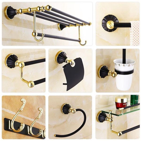 copper bathroom accessories set black & gold towel rack paper holder towel bar robe hooks toilet brush holder bath hardware set
copper bathroom accessories set black & gold towel rack paper holder towel bar robe hooks toilet brush holder bath hardware set