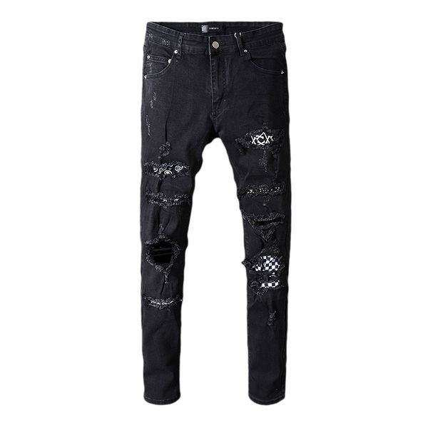 2019 new black jeans straight denim designer jeans wrinkle patch stretch slim pants skinny jogging pants casual mens trousers size 28-42, Blue
2019 new black jeans straight denim designer jeans wrinkle patch stretch slim pants skinny jogging pants casual mens trousers size 28-42, Blue