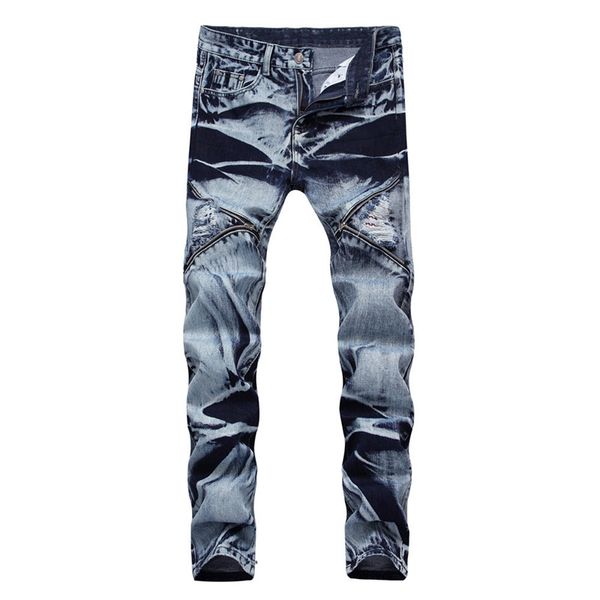 kimsere men's fashion ripped jeans pants hi street vintage distressed denim trousers with holes straight fit plus size 30-42, Blue
kimsere men's fashion ripped jeans pants hi street vintage distressed denim trousers with holes straight fit plus size 30-42, Blue