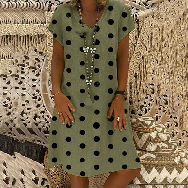 women's summer dress ladies fashion dot v neck short sleeve beach dress summer party dresses vestidos verano 2019 dropship, Black;gray
women's summer dress ladies fashion dot v neck short sleeve beach dress summer party dresses vestidos verano 2019 dropship, Black;gray