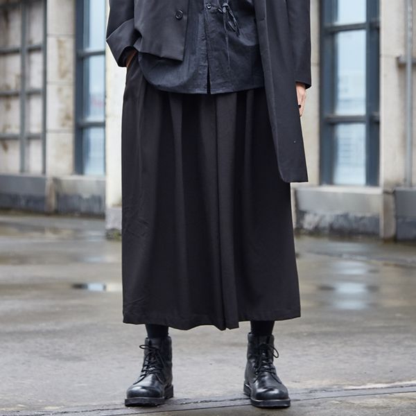 men elastic waist loose casual black wide leg pants male women japan kimono skirt pant streetwear hip hop gothic harem trousers
men elastic waist loose casual black wide leg pants male women japan kimono skirt pant streetwear hip hop gothic harem trousers
