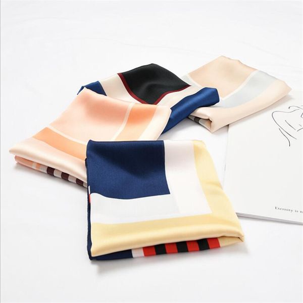 2019 new women's square satin scarf print scarves solid color headband wrap shawls 60*60 cm patchwork floral tie neckerchief, Blue;gray
2019 new women's square satin scarf print scarves solid color headband wrap shawls 60*60 cm patchwork floral tie neckerchief, Blue;gray
